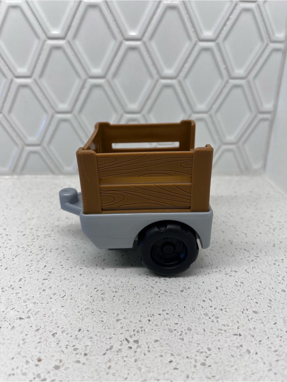 3/$12 Fisher Price Little People Brown Cart Trailer Handy Helper Replacement